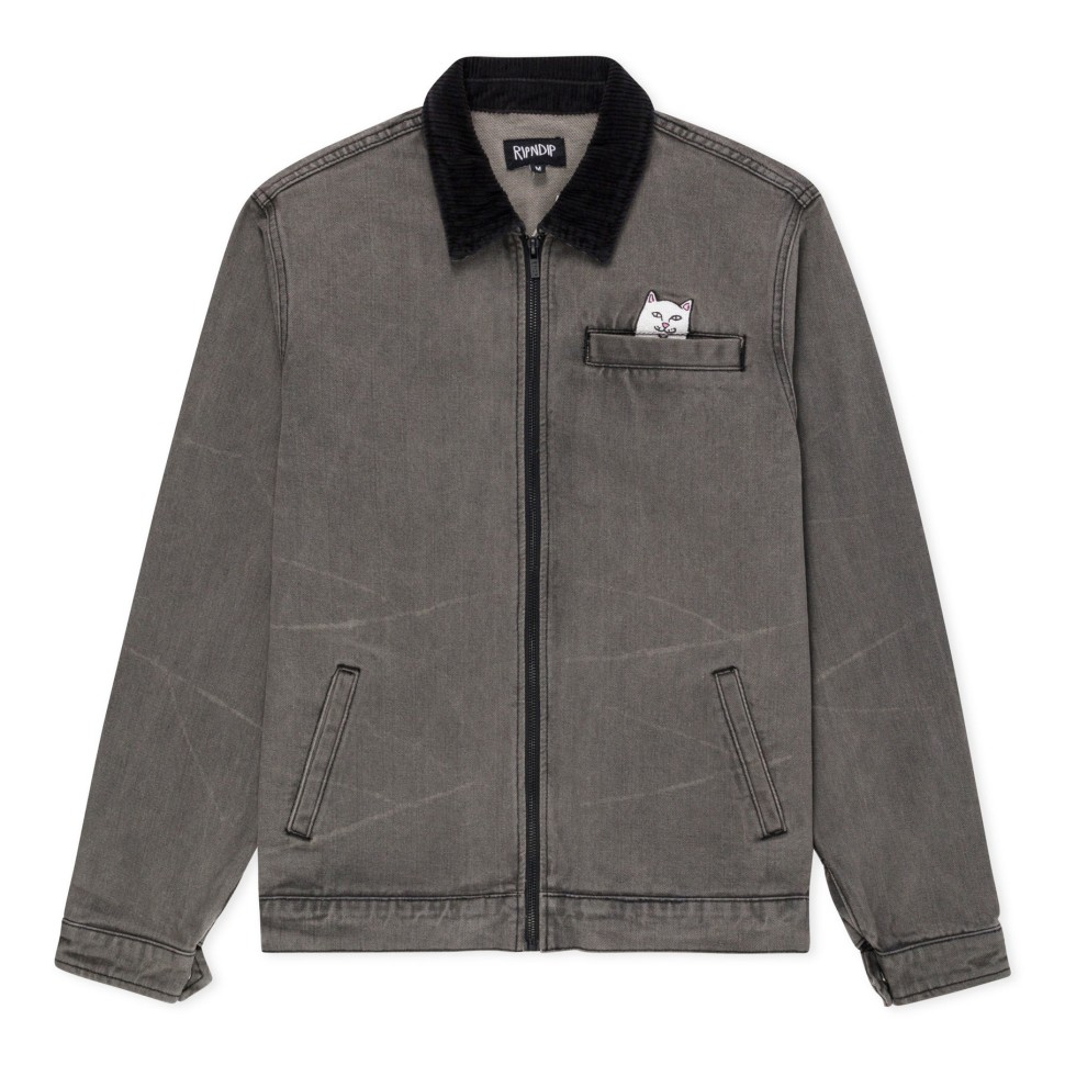 Куртка RIPNDIP Los Feliz Denim Work Jacket Charcoal Stone Wash 2000000779737, размер S