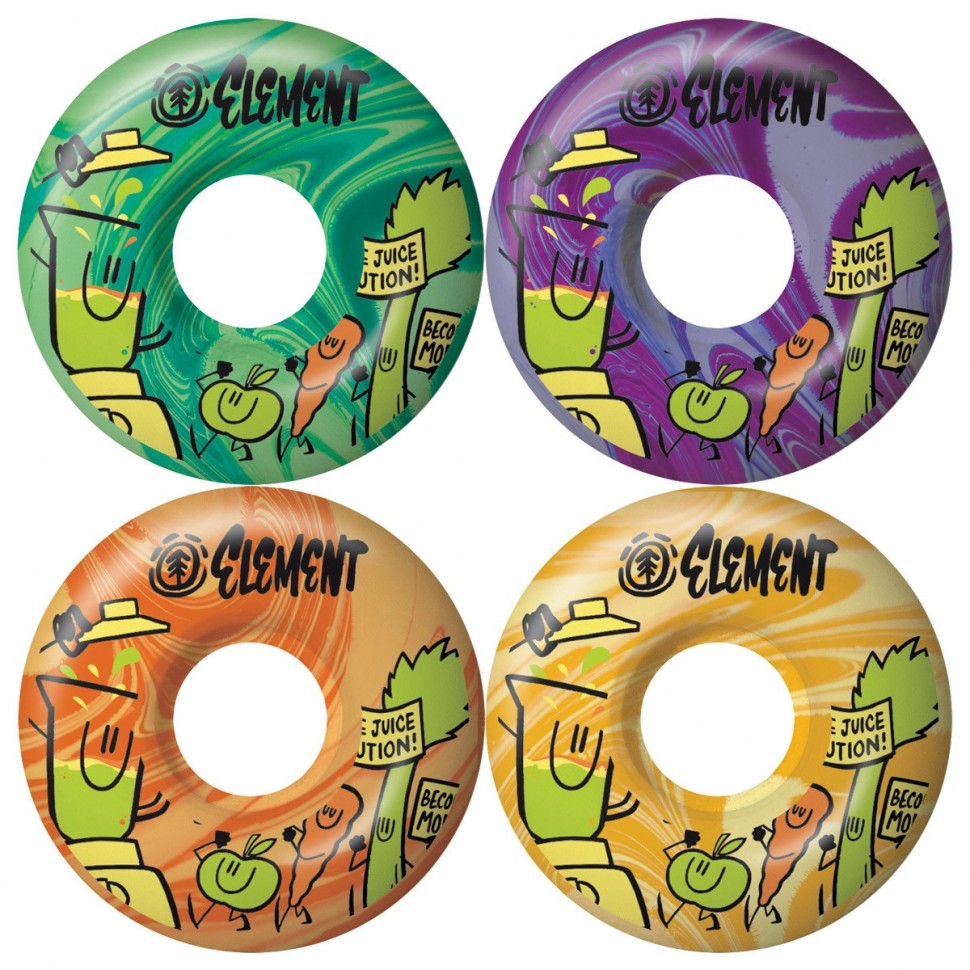 

Колеса для скейтборда ELEMENT Smothies 52mm, Мультиколор