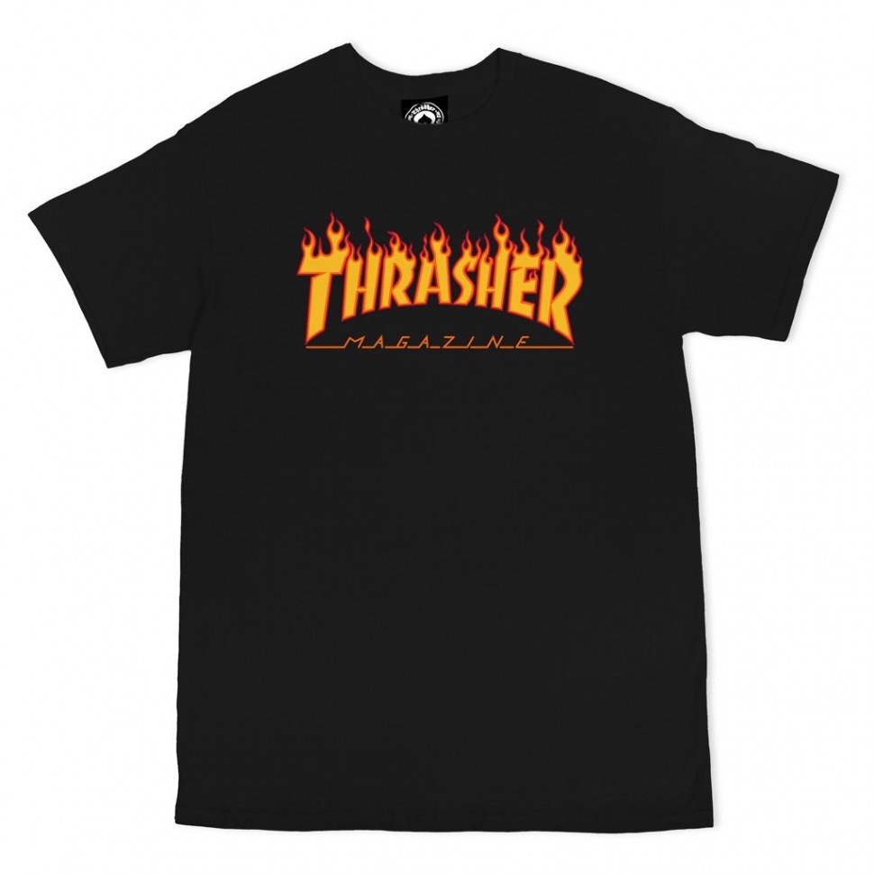 Футболка THRASHER Flame Logo Black 2023 2000000679839, размер S - фото 1