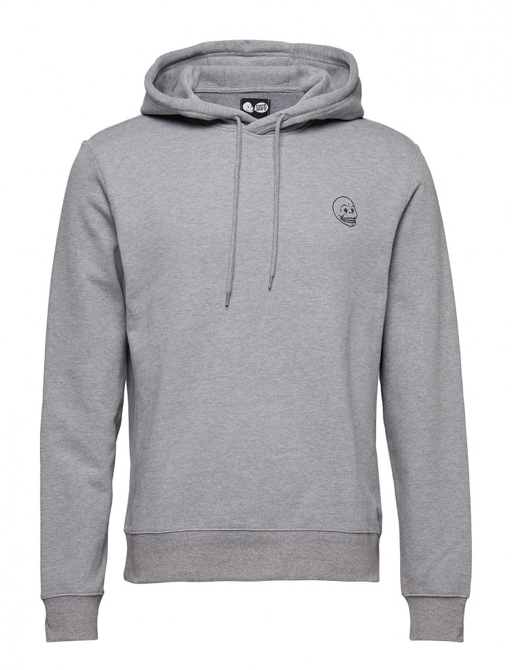 фото Худи cheap monday worth hood tiny skull grey melange