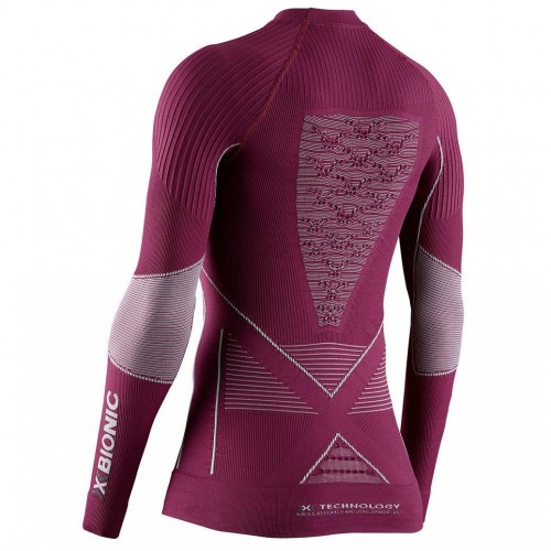Термокофта женская X-BIONIC Energy Accumulator 4.0 Shirt Round Neck Lg Sl Plum/Pearl Grey 2022, фото 2