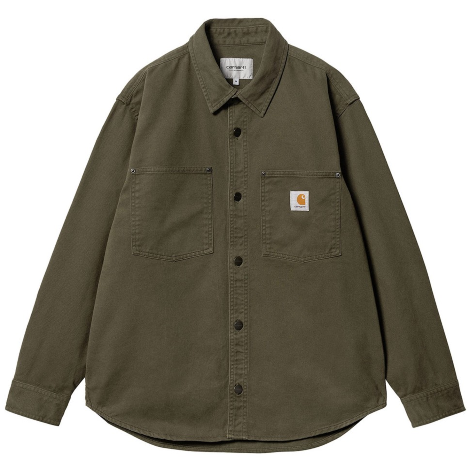 Рубашка CARHARTT WIP Derby Shirt Jac Plant (Rinsed) 4064958687429, размер S