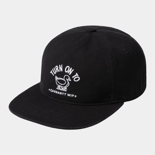 Кепка CARHARTT WIP Stamp Cap SS24 Black / White, фото 1