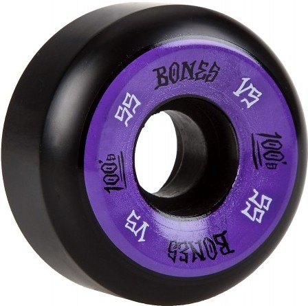 Колеса для скейтборда BONES Bones 100S V4 Black 55мм 2020, фото 1