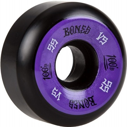 фото Колеса для скейтборда bones bones 100s v4 black 55мм 2020