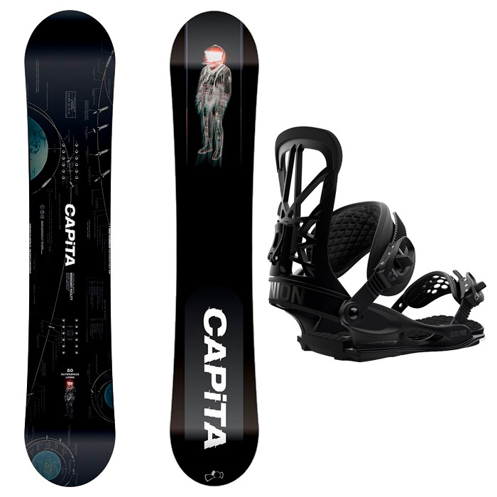 Комплект сноуборда мужской CAPITA Outerspace Living + UNION Flite Pro Black, фото 1