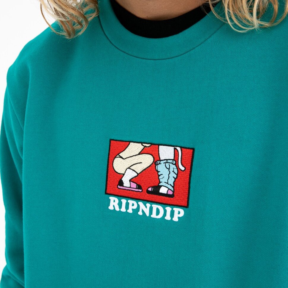 Свитшот RIPNDIP Love Is Blind Crewneck Sweater Teal 2021 2000000492391, размер S - фото 2