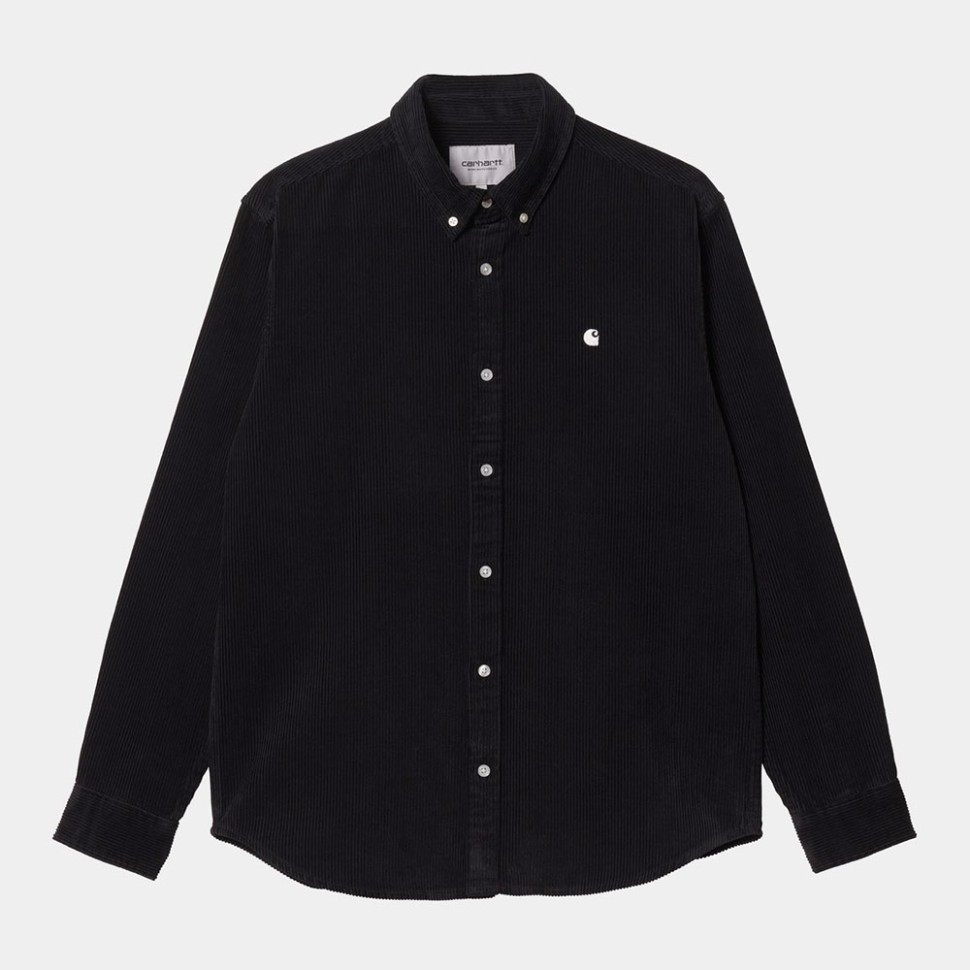 Рубашка CARHARTT WIP L/S Madison Cord Shirt Black / Wax