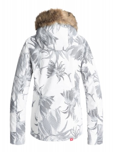Куртка для сноуборда женская ROXY Jet Ski Jk J Bright White_Swell Flowers, фото 2