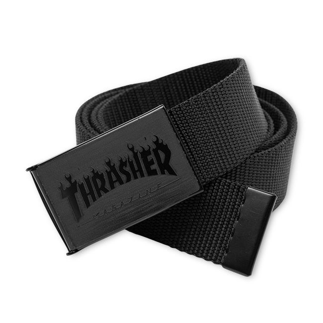 Ремень THRASHER Thrasher Flame Logo Web Black 2020, фото 1