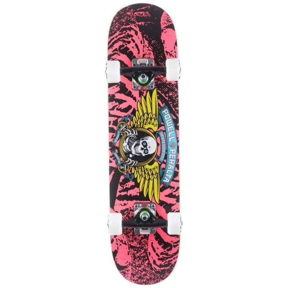 Комплект скейтборд POWELL PERALTA Winged Ripper White / Pink 7 дюйм 2023 842357178052 - фото 1