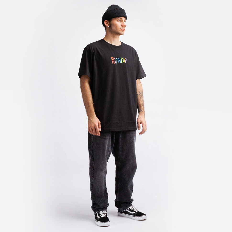 фото Футболка ripndip embroidered logo tee black 2021