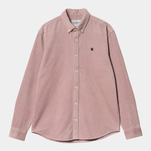Рубашка CARHARTT WIP L/S Madison Cord Shirt Glassy Pink / Black, фото 1