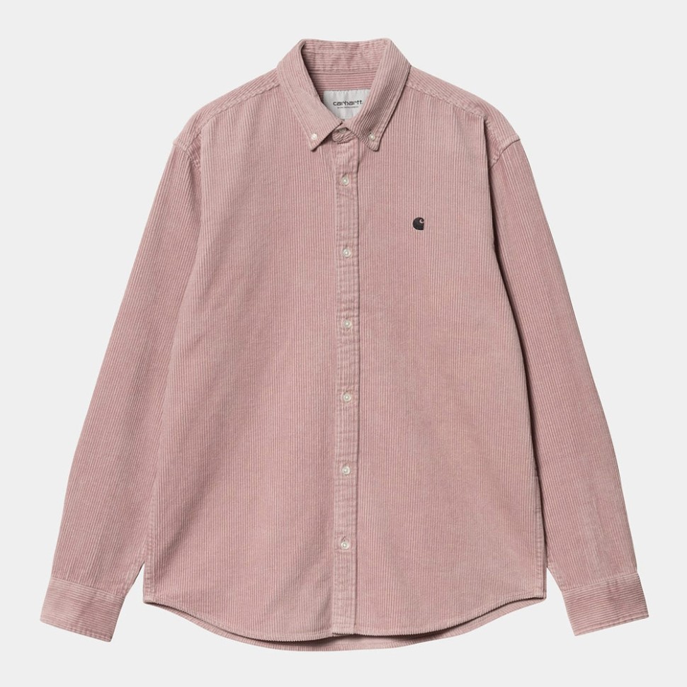 Рубашка CARHARTT WIP L/S Madison Cord Shirt Glassy Pink / Black