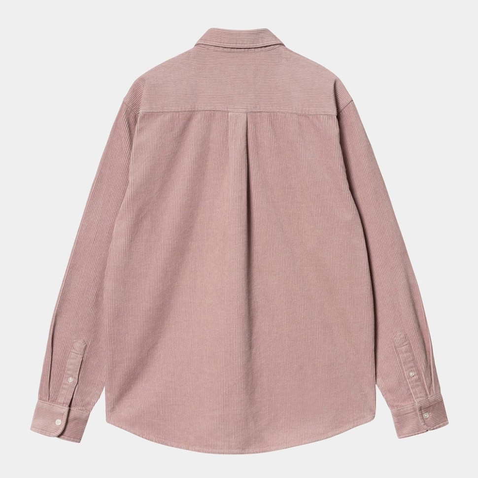 Рубашка CARHARTT WIP L/S Madison Cord Shirt Glassy Pink / Black фото 2