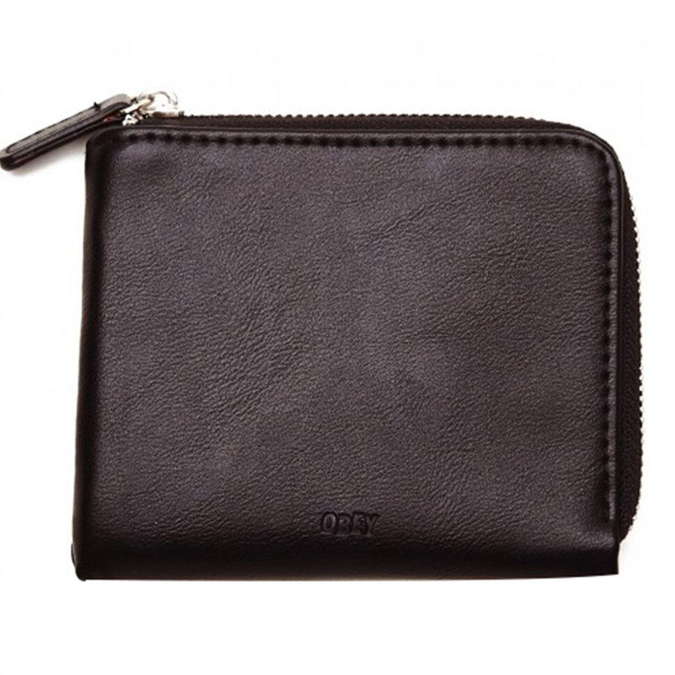 Бумажник OBEY Gentry Jumble Half Zip Wallet Black 889582984799, цвет черный - фото 1