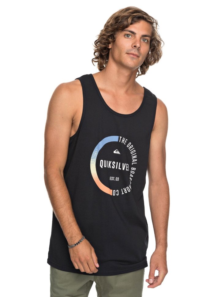 

Майка мужская QUIKSILVER Revengetank  Black, Серый, Revengetank M
