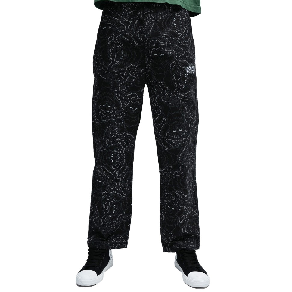 Брюки RIPNDIP Big Pussy Energy Wide Leg Pants Black фото 3