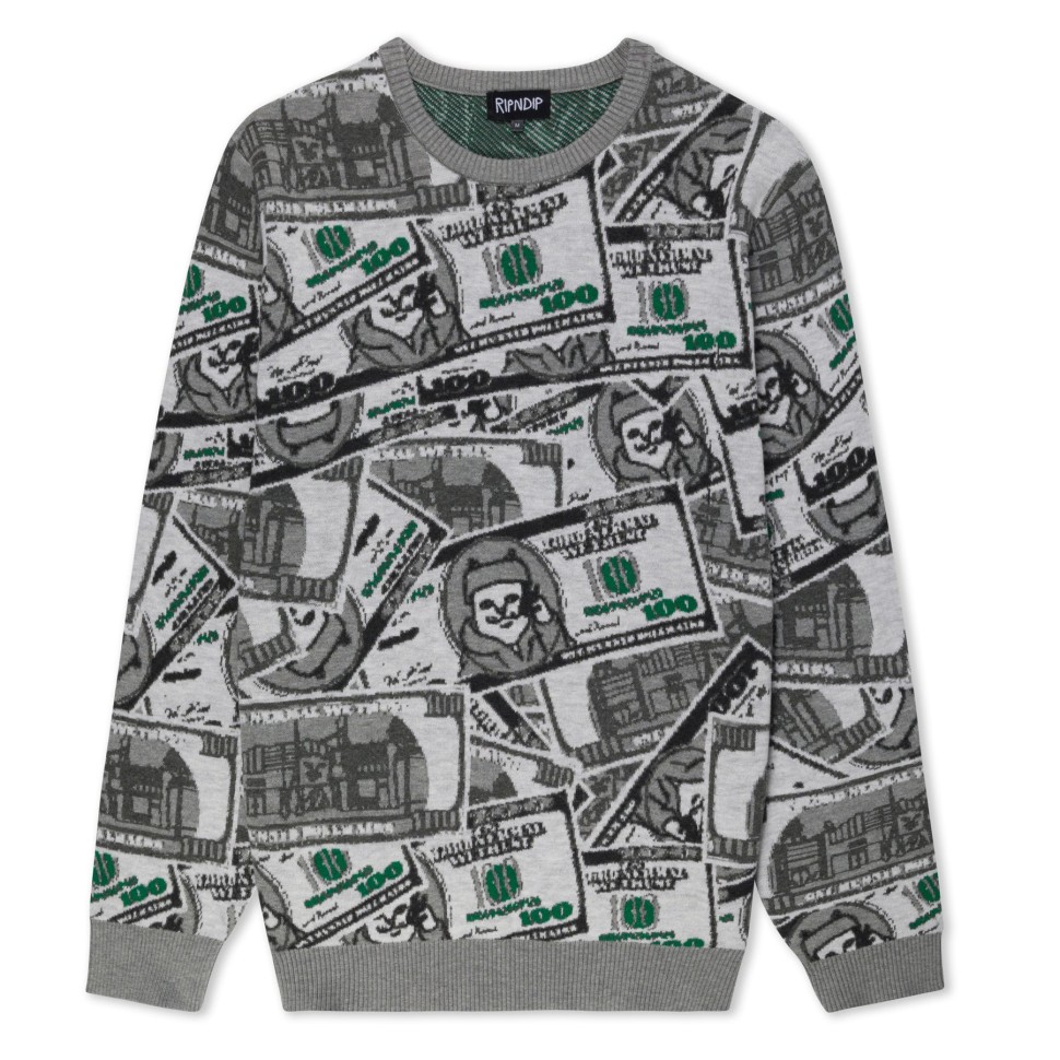 Свитер RIPNDIP Moneybag Knit Sweater Olive 2000000779447, размер M - фото 1