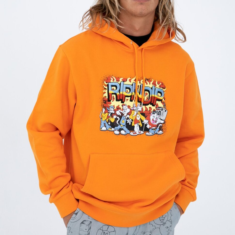 фото Толстовка ripndip looney gang hoodie orange 2021