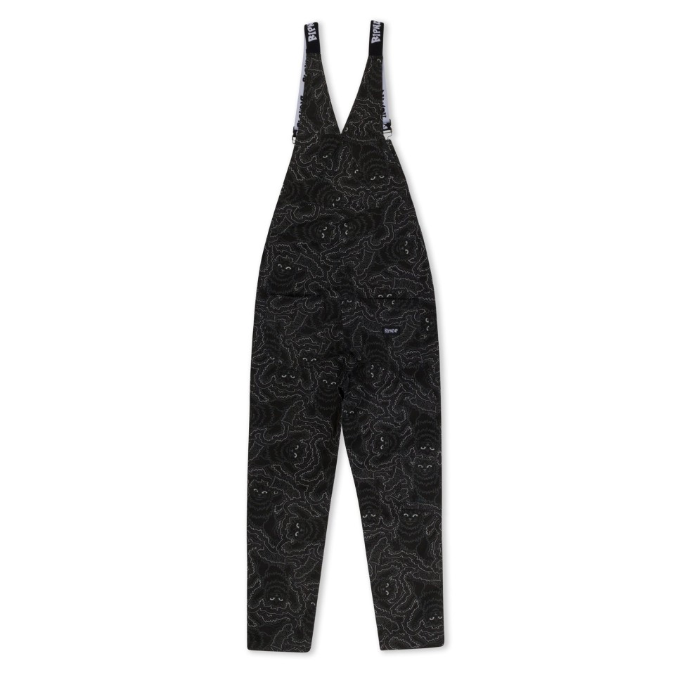 Брюки RIPNDIP Big Pussy Energy Cotton Twill Overalls Black фото 2