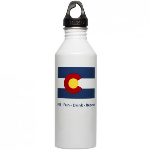 Бутылка для воды MIZU Mizu M8 A/S Colorado Flag Glossy White, фото 1