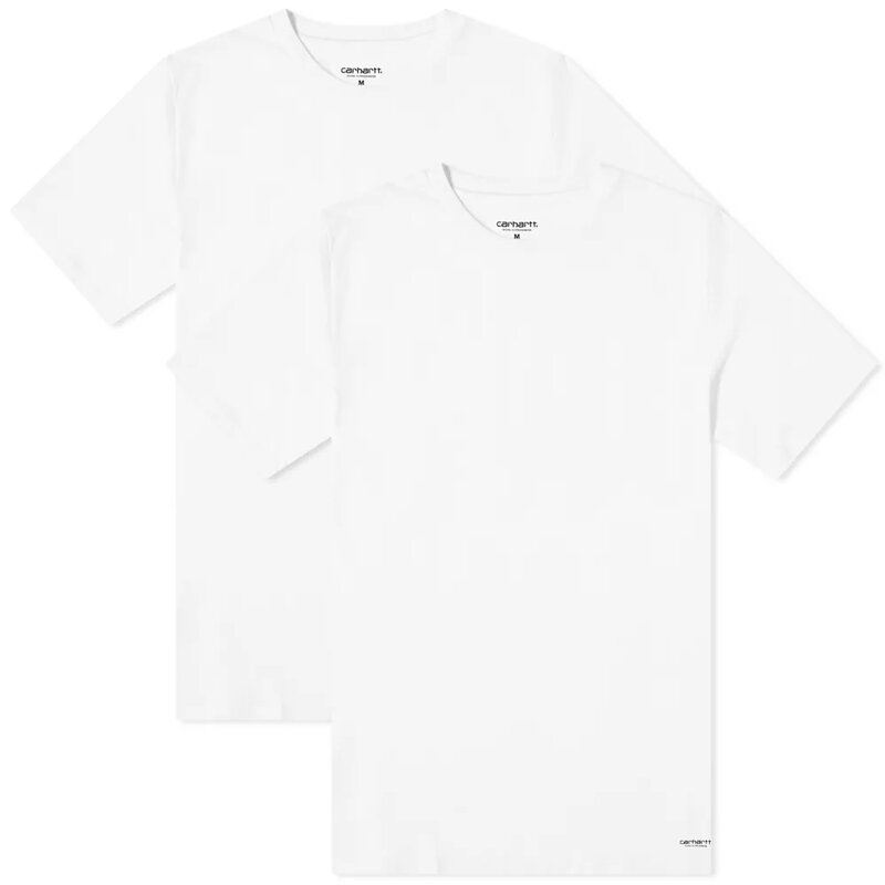 фото Футболка carhartt wip standard crew neck t-shirt white/white 2022