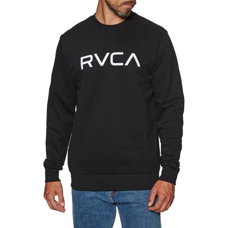 Толстовка RVCA Big Rvca Crew Black 2020 3664564676612, размер S, цвет черный
