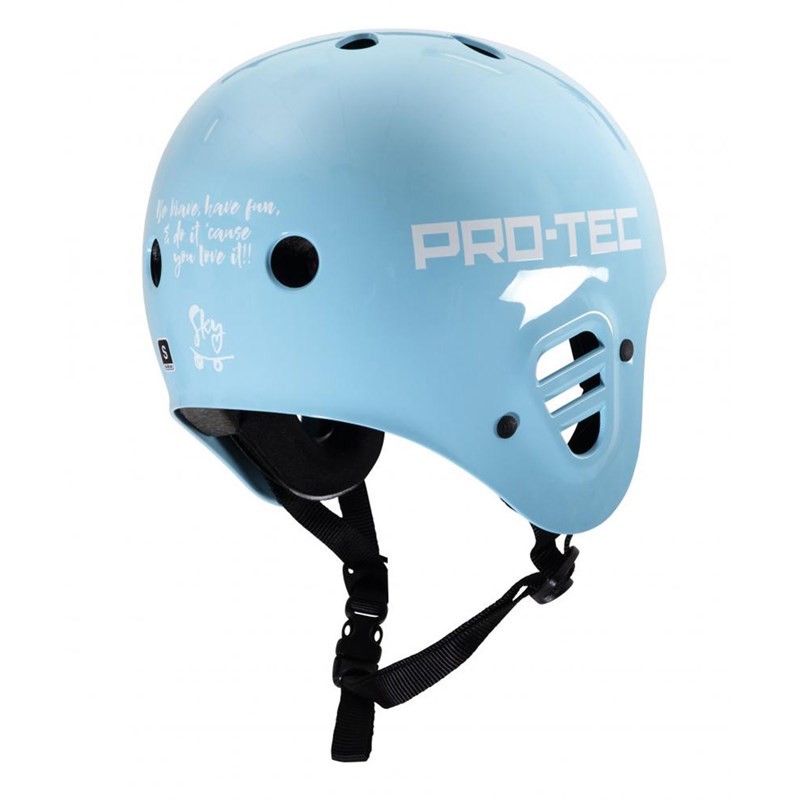 Шлем скейтбордический PRO-TEC Full Cut Skate Sky Brown Blue 2022 фото 2