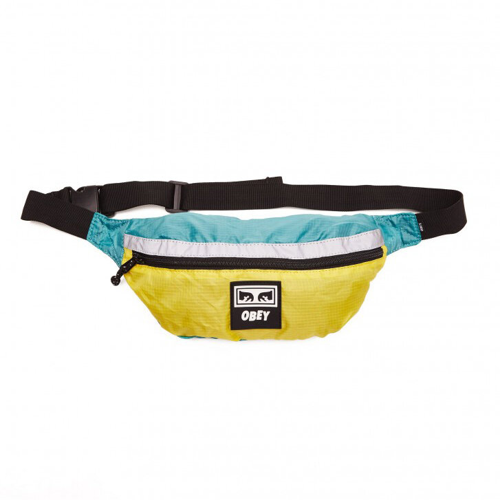 Сумка на пояс OBEY Ripstop Daily Sling Pack Aqua/Yellow, фото 1