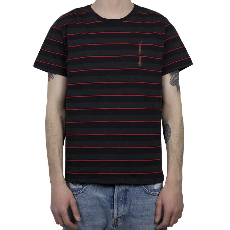 фото Футболка cheap monday standard stripe tee scarlet red