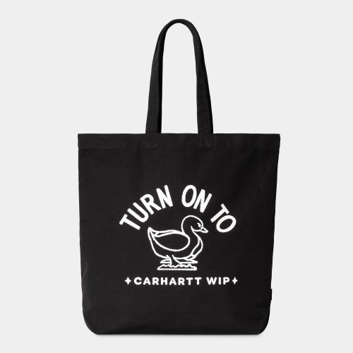 Сумка CARHARTT WIP Stamp Tote SS24 Black / White, фото 1