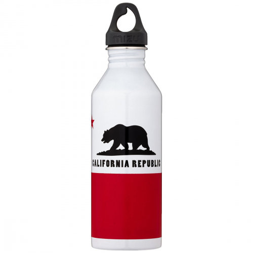 Бутылка для воды MIZU Mizu M8 A/S Glossy White California Flag, фото 1