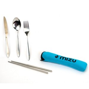 Комплект MIZU Mizu Cutlery Set Sst A/S Laser Etched W/ Printed Pouch, фото 1