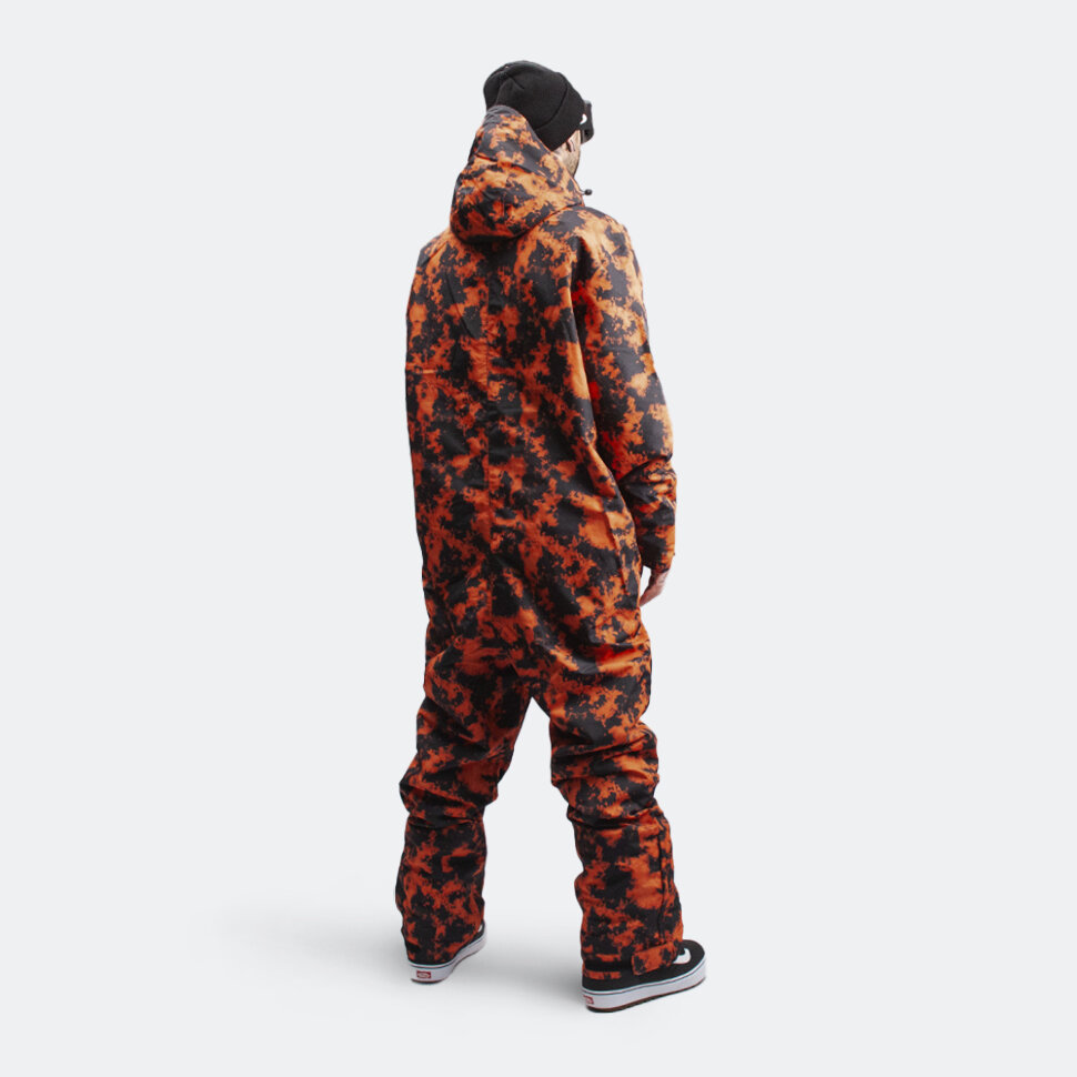 Комбинезон для сноуборда унисекс ONESKEE Original Pro Orange Tie Dye 2022 фото 2