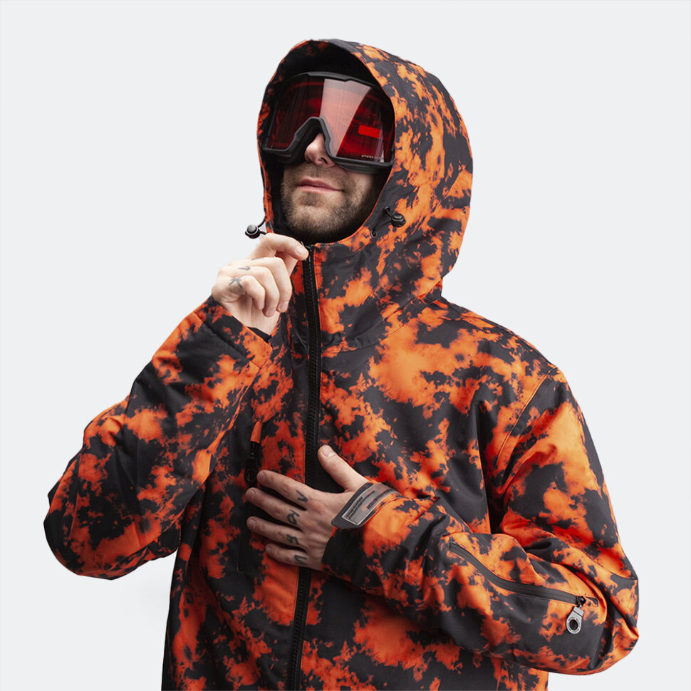 Комбинезон для сноуборда унисекс ONESKEE Original Pro Orange Tie Dye 2022 фото 3