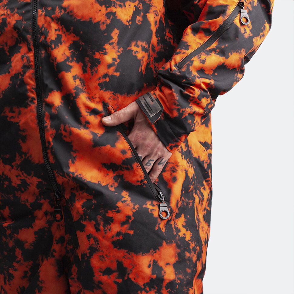 Комбинезон для сноуборда унисекс ONESKEE Original Pro Orange Tie Dye 2022 фото 4