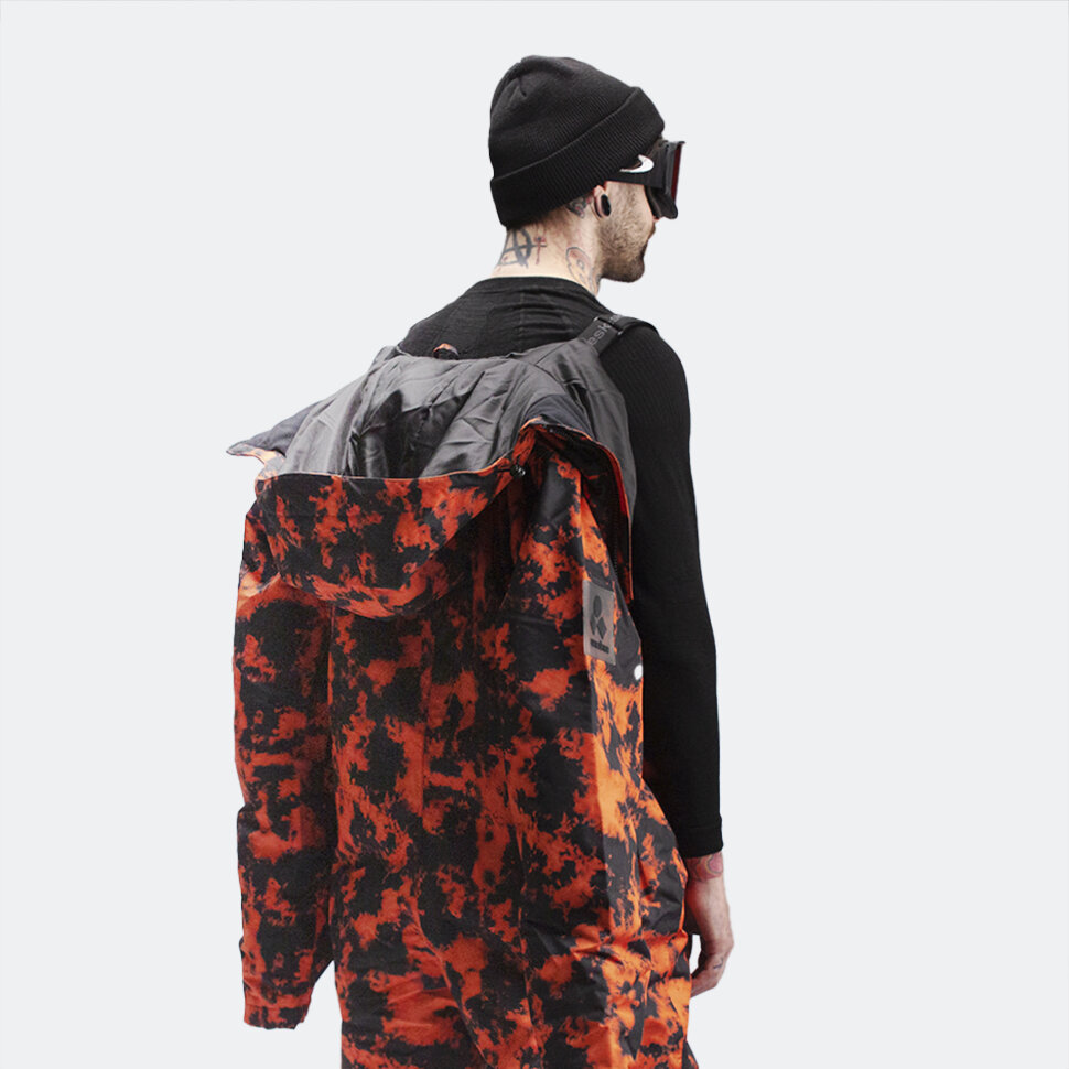 Комбинезон для сноуборда унисекс ONESKEE Original Pro Orange Tie Dye 2022 фото 7