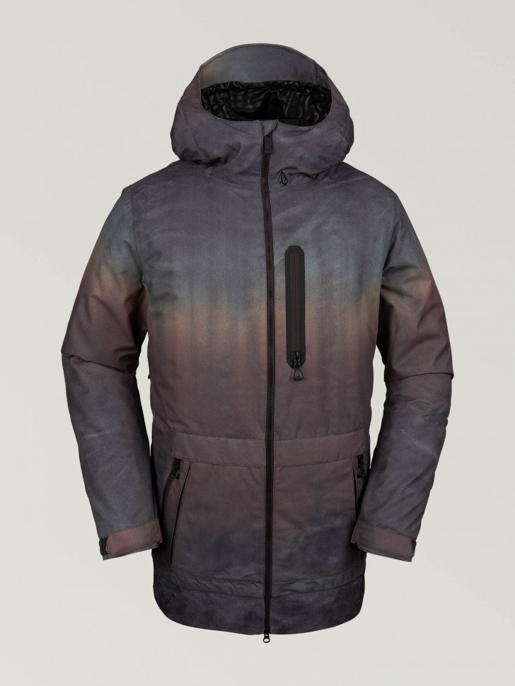 фото Куртка для сноуборда мужская volcom deadly stones long jacket brown