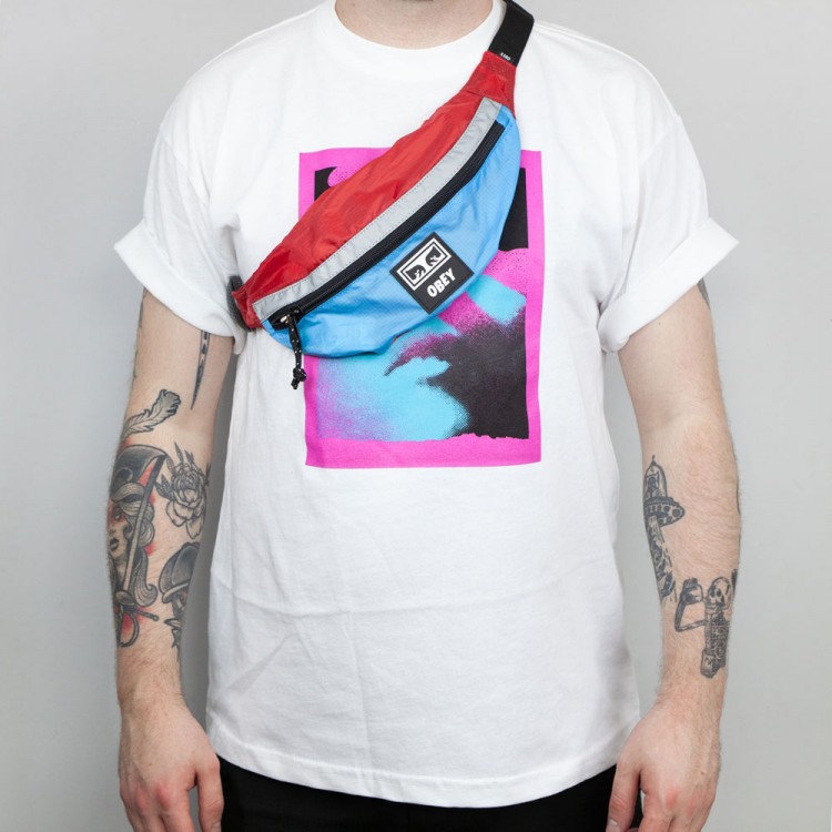 Сумка на пояс OBEY Ripstop Daily Sling Pack Pink/Blue, фото 1