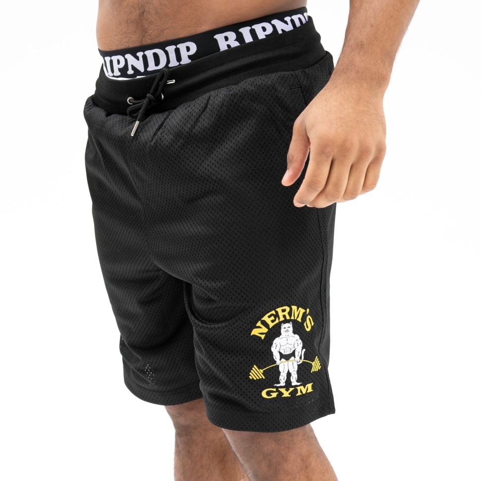 Шорты RIPNDIP Ripped N Dipped Mesh Shorts Black фото 3