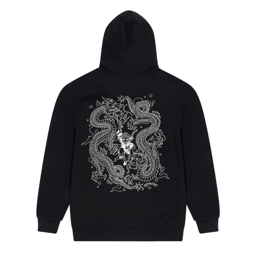 Худи RIPNDIP Ryu Embroidered Hoodie Black фото 2