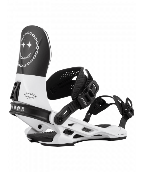 Крепления Для Сноуборда ARBOR Hemlock FW25 White/Black Boss Dog, фото 1