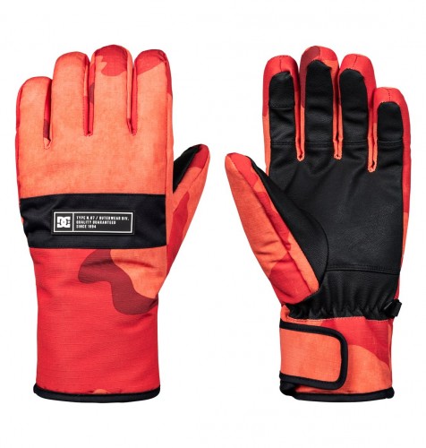Перчатки сноубордические DC SHOES Franchise Glove M Red Orange Dcu Camo Men, фото 1