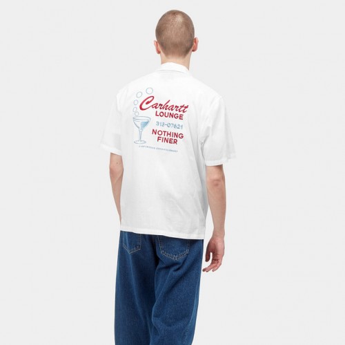 Рубашка CARHARTT WIP S/S Carhartt Lounge Shirt White 2022, фото 2