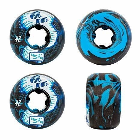Колеса для скейтборда RICTA Whirlwinds Blue Black Swirl 52мм 99A 2020, фото 2