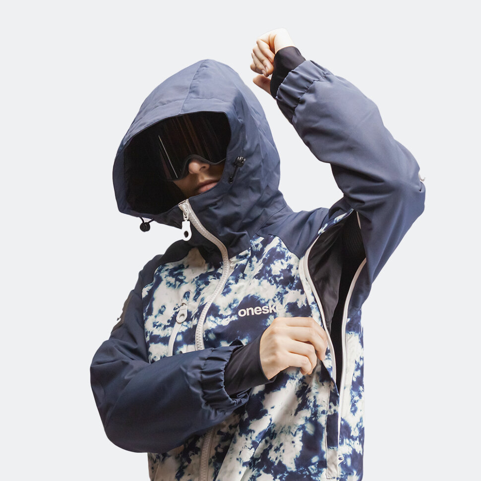 Комбинезон для сноуборда женский ONESKEE Original Pro Tie Dye Blue 2022 фото 5