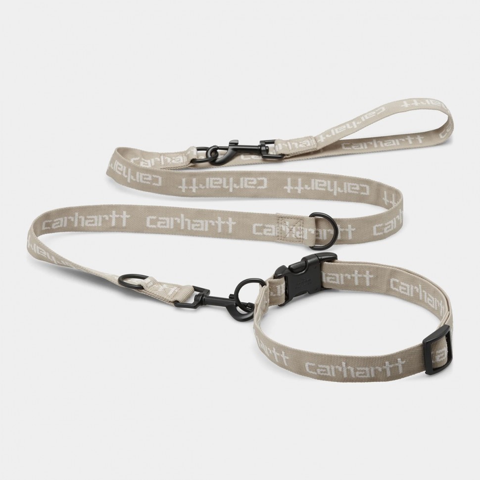 Ошейник и поводок для собак CARHARTT WIP Script Dog Leash & Collar Wall/Wax 2022 4064958188360, размер O/S - фото 1