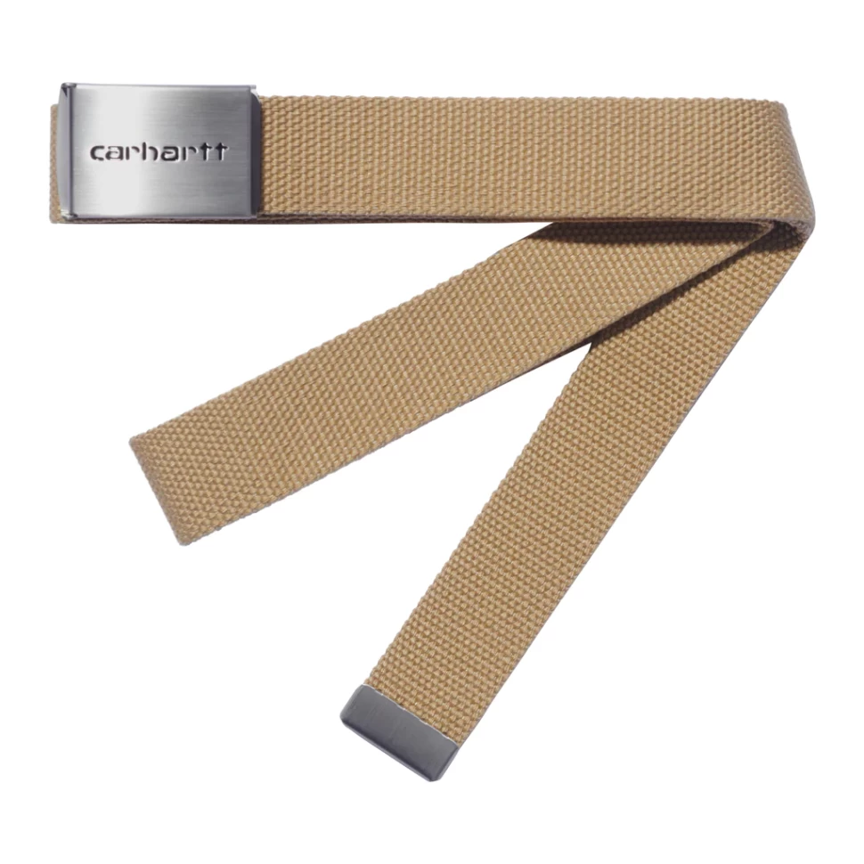 Ремень CARHARTT WIP Clip Belt Chrome Leather 2023 4064958096733, размер O/S