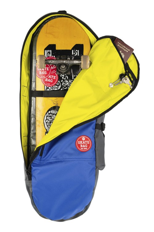 Чехол для скейтборда SKATEBAG Trip Grey/Sky Blue, фото 1